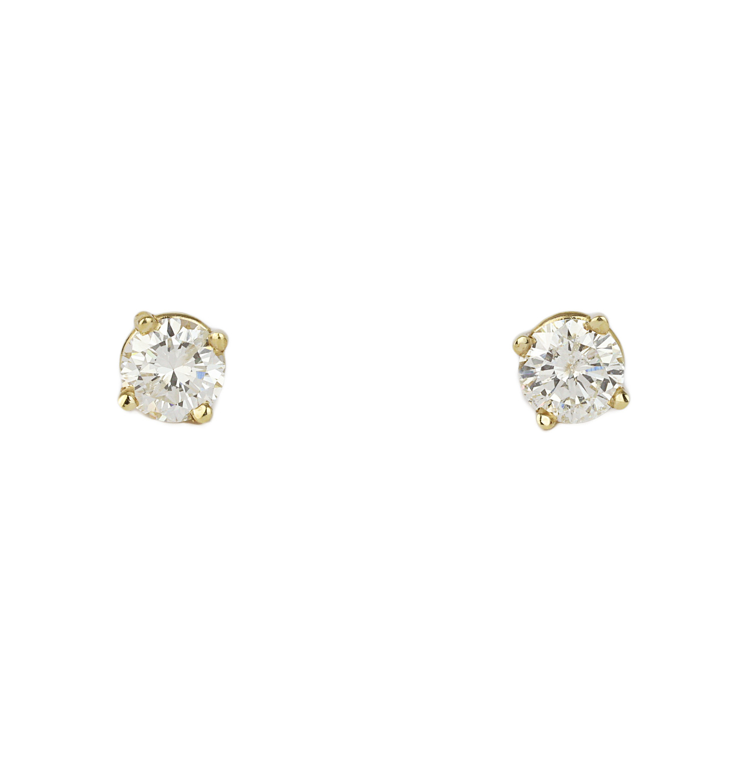 Featured image of this Women’s 14k Yellow Gold Diamond Stud Earrings EGL Cert