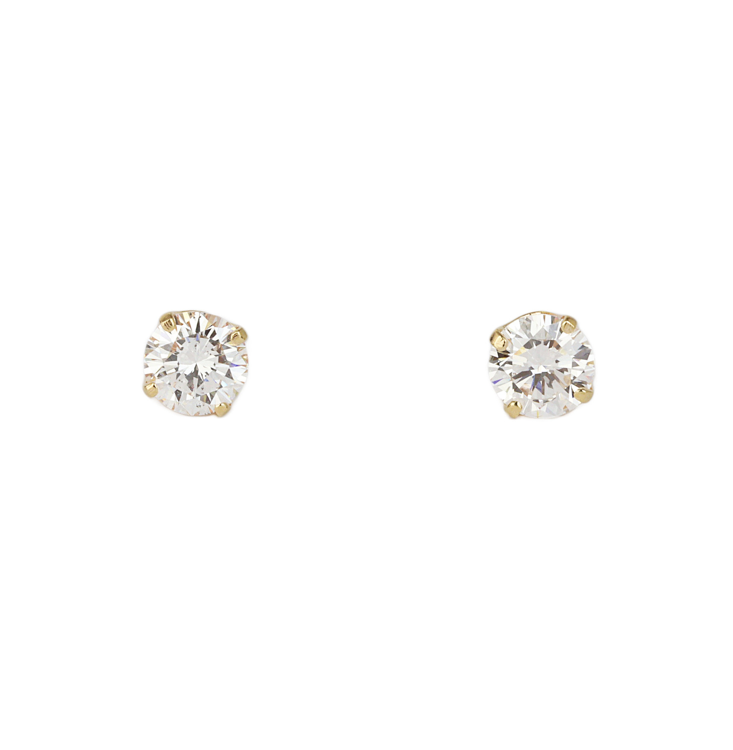 Featured image of this Women’s 14k Yellow Gold Diamond Stud Earrings EGL Cert