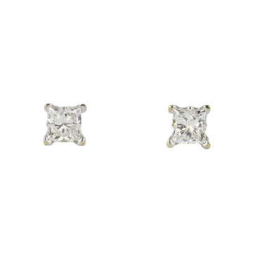 Featured image of this Women’s 14k White Gold Diamond Stud Earrings EGL Cert