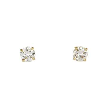 Featured image of this Women’s 14k Yellow Gold Diamond Stud Earrings EGL Cert
