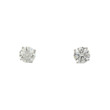 Featured image of this Women’s 14k White Gold Diamond Stud Earrings EGL Cert