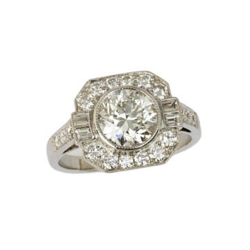 Featured image of this Women’s Platinum Diamond Bridal Ring EGL Cert