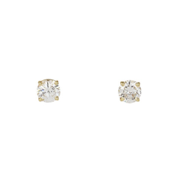 Featured image of this Women’s 14k Yellow Gold Diamond Stud Earrings EGL Cert