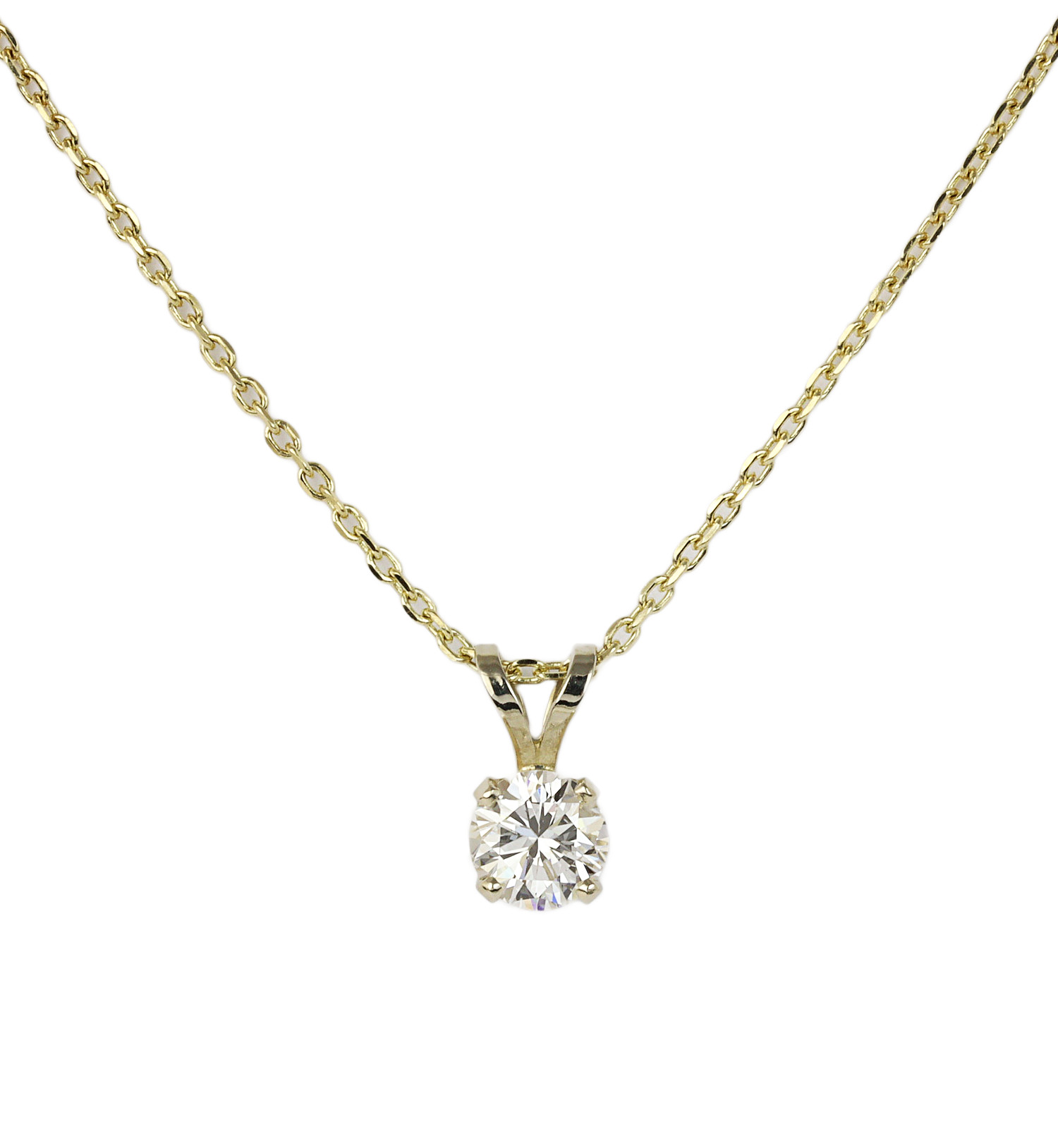 Featured image of this Women’s 14k Yellow Gold Diamond Necklace EGL Cert