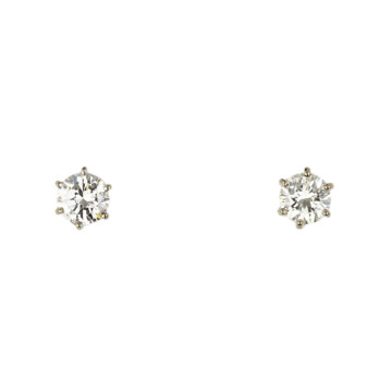 Featured image of this Women’s 14k White Gold Diamond Stud Earrings EGL Cert