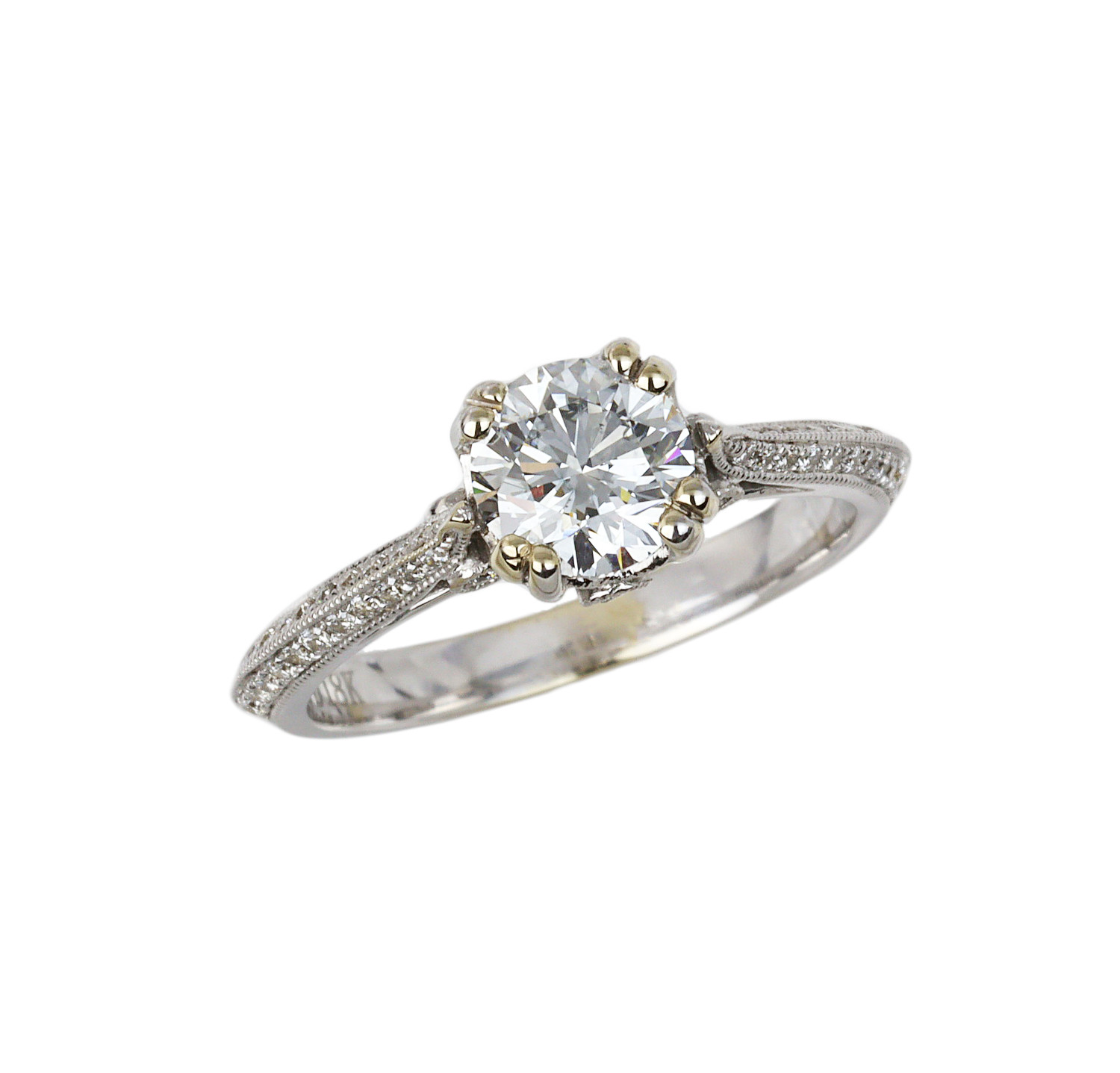 Featured image of this Women’s 18k White Gold Diamond Bridal Ring GIA Cert