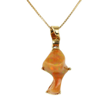 Featured image of this Women’s 14k Yellow Gold, Ethiopian Opal Necklace