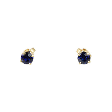 Featured image of this Women’s 14k Yellow Gold Sapphire Stud Earrings