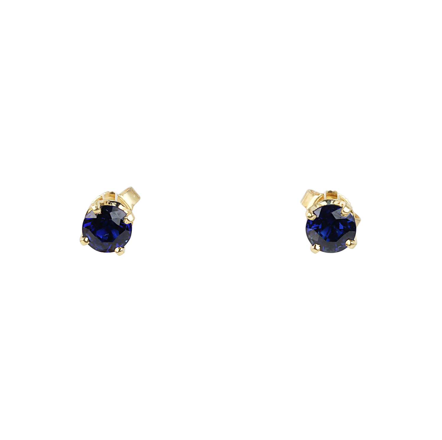 Featured image of this Women’s 14k Yellow Gold Sapphire Stud Earrings
