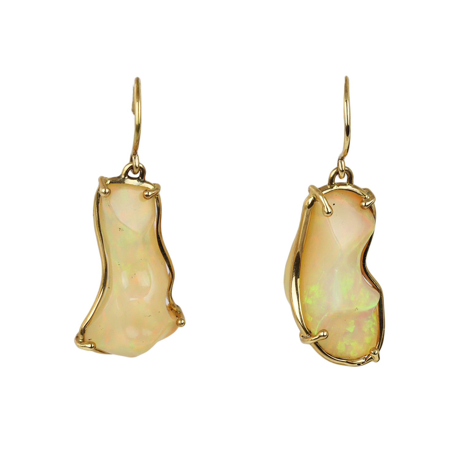 Featured image of this Women’s 14k Yellow Gold, Ethiopian Opal Dangle Earrings