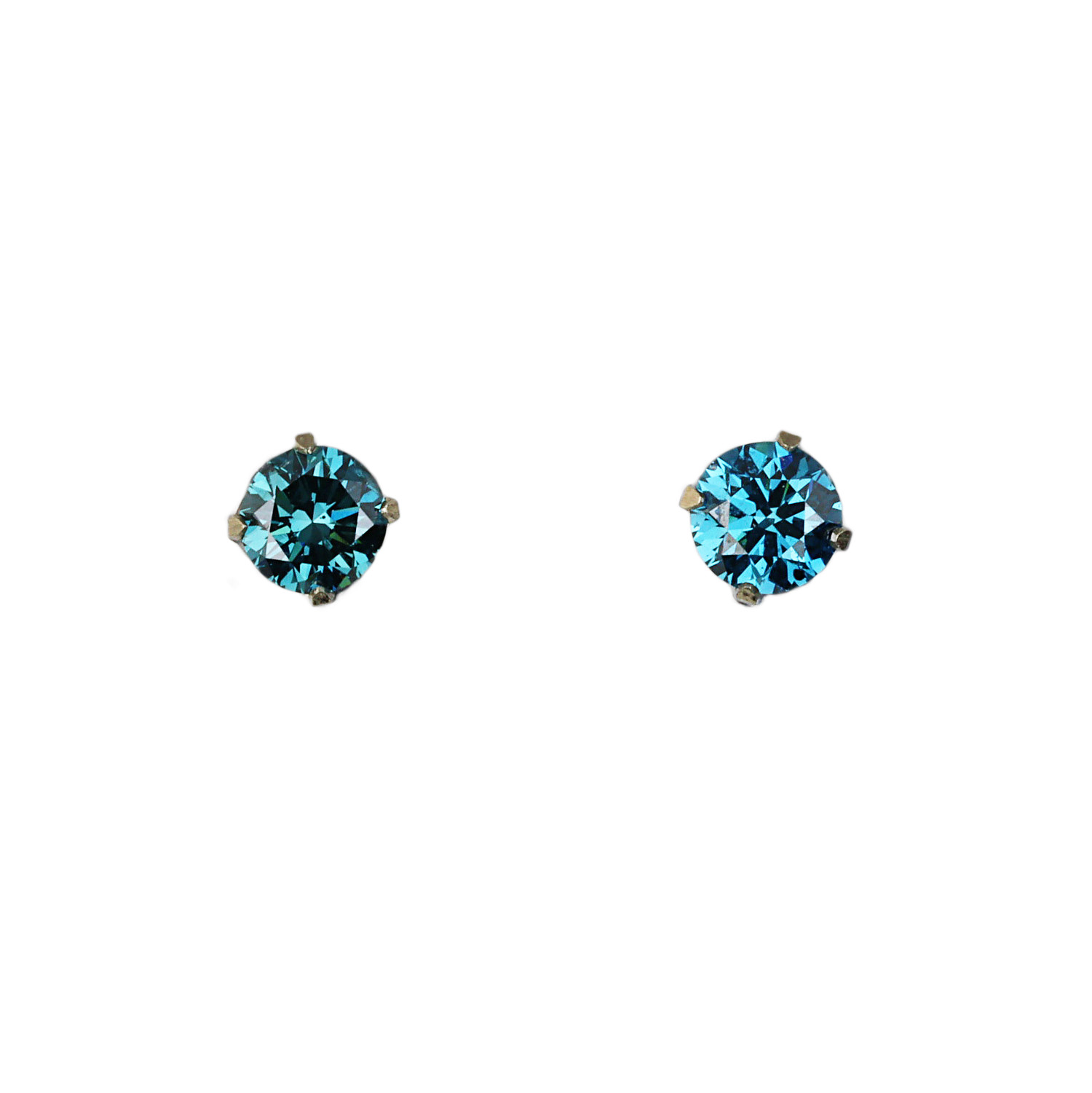 Featured image of this Women’s 14k White Gold, Blue Diamond Stud Earrings