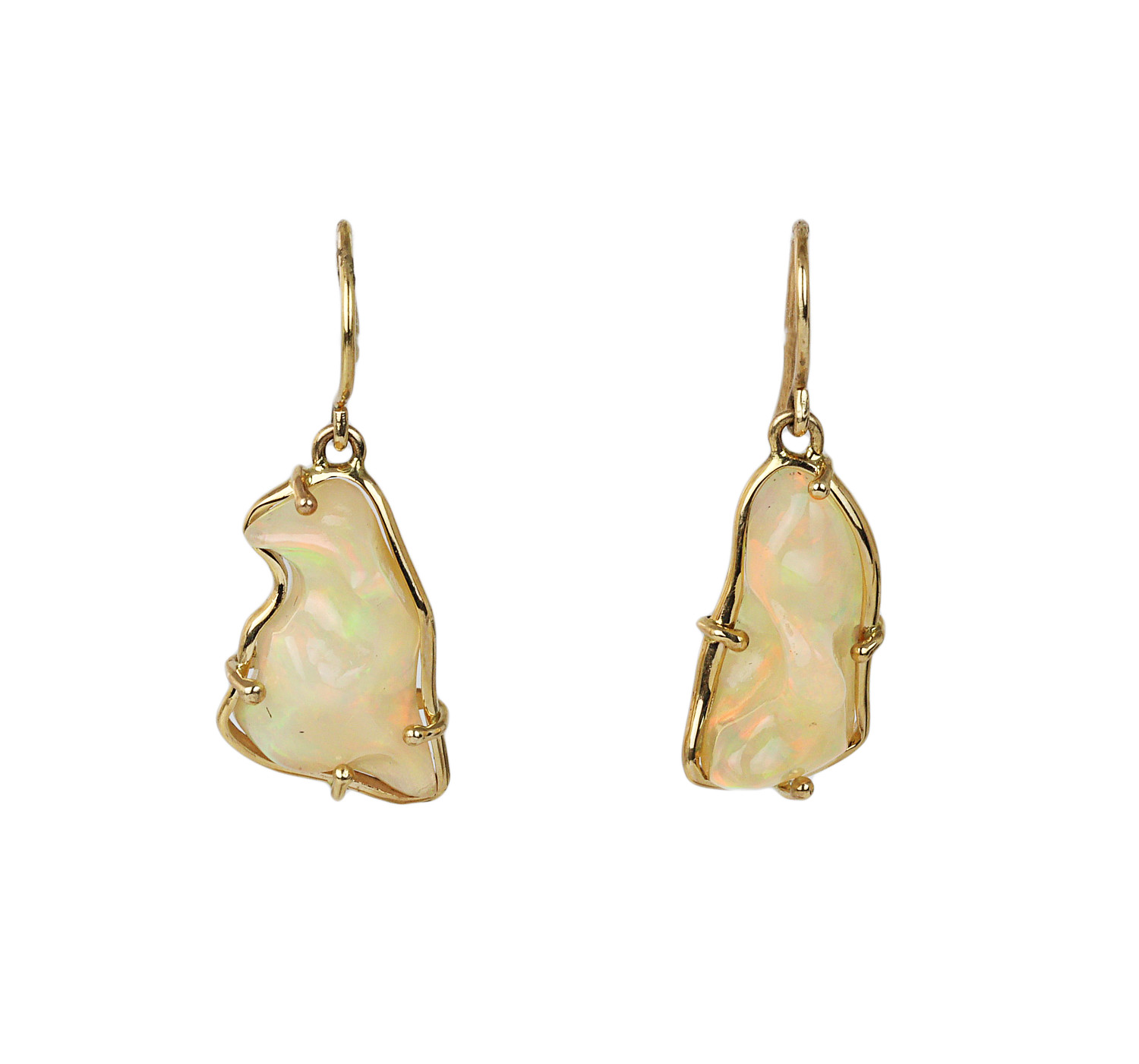 Featured image of this Women’s 14k Yellow Gold, Ethiopian Opal Dangle Earrings