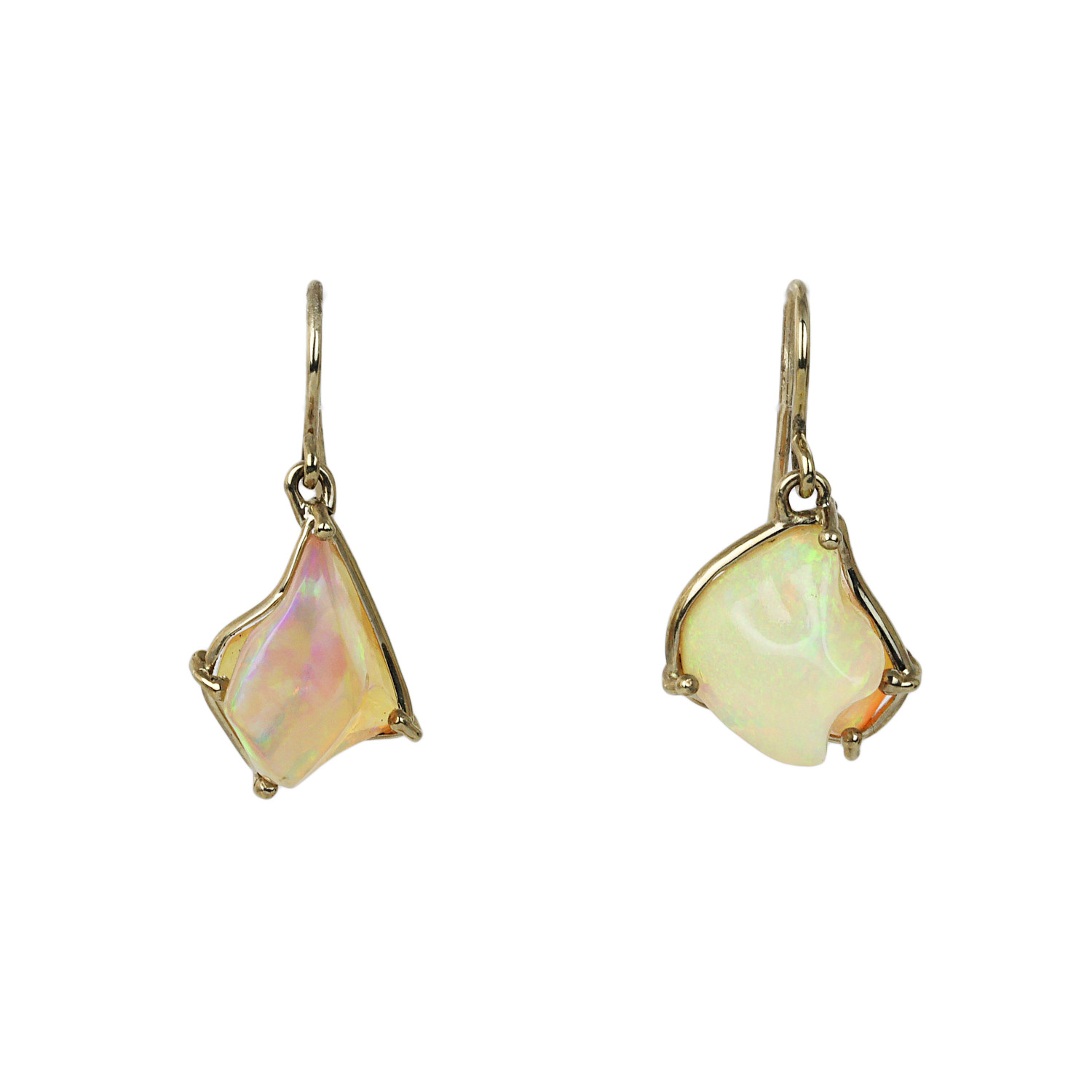 Featured image of this Women’s 14k White Gold, Ethiopian Opal Dangle Earrings
