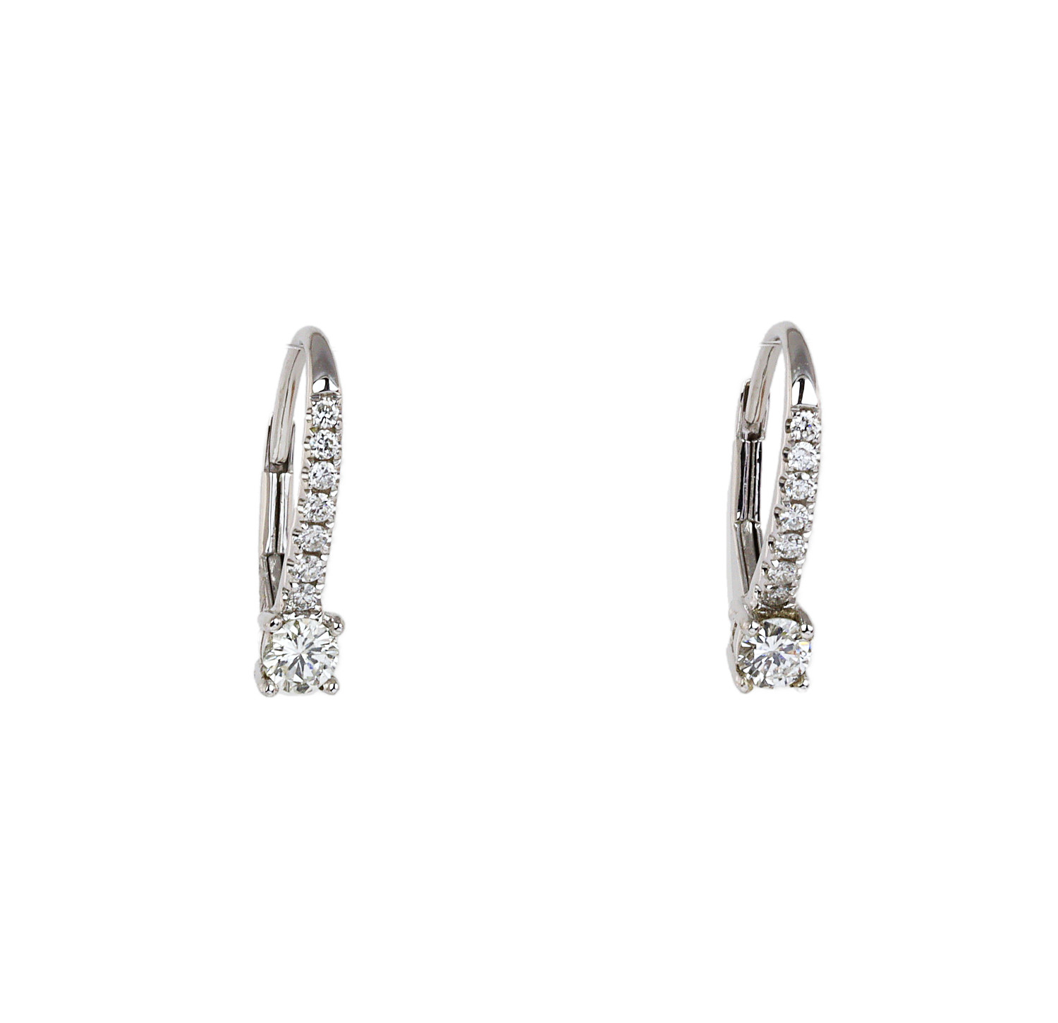 Featured image of this Women’s 14k White Gold Diamond Dangle Earrings