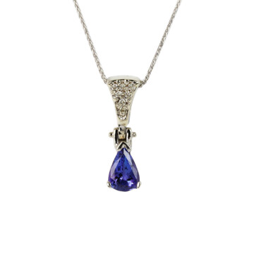 Featured image of this Women’s 14k White Gold Diamond, Tanzanite Necklace