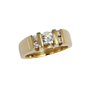 Featured image of this Women’s 14k Yellow Gold Diamond Ring EGL Cert Size 6.5