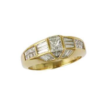 Featured image of this Women’s 18k Yellow Gold Diamond Ring EGL Cert Size 6.5