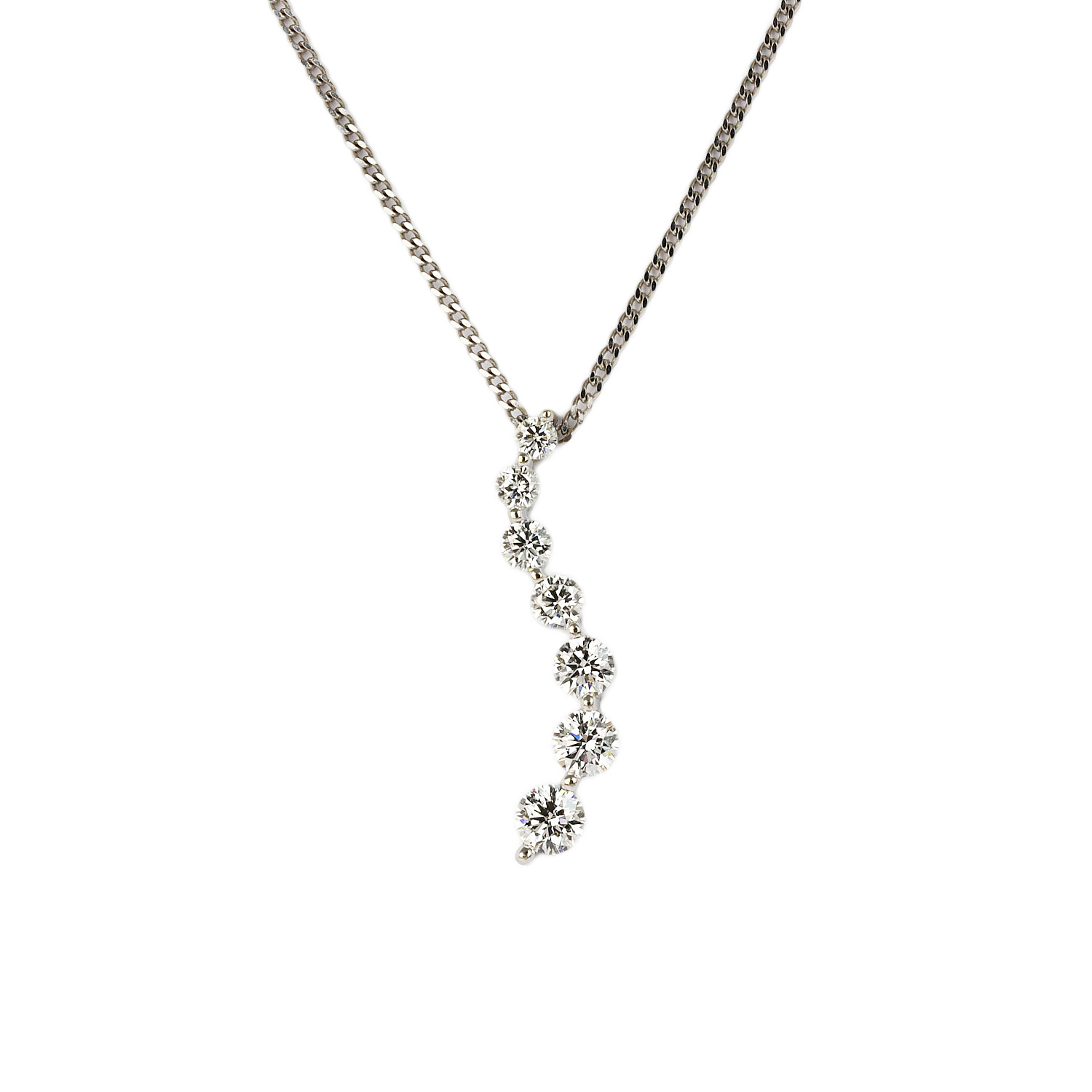 Featured image of this Women’s 18k White Gold Diamond Journey of Love Necklace