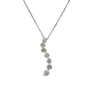 Featured image of this Women’s 14k White Gold Diamond Journey of Love Necklace