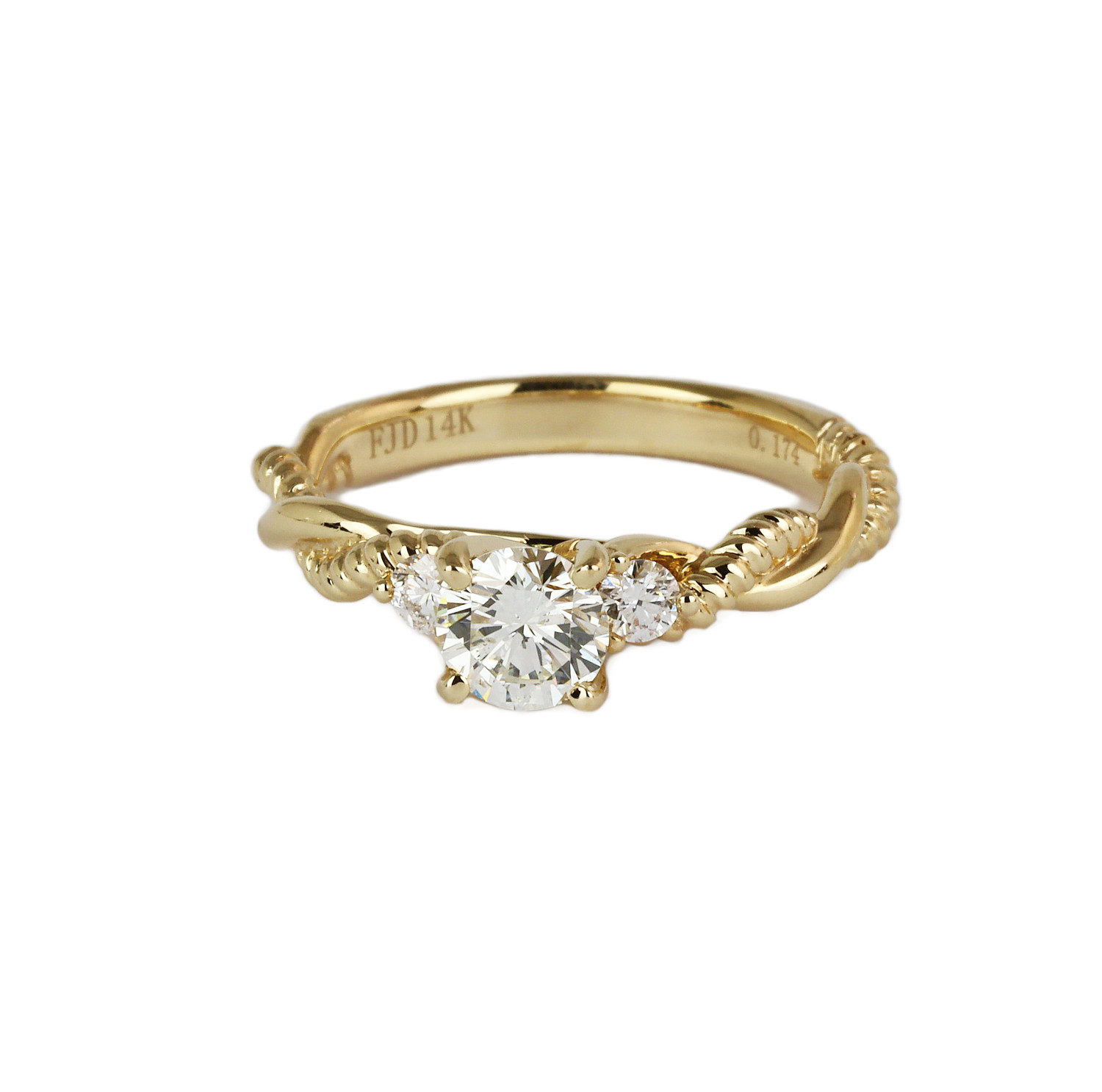 Gallery image of this Women’s 14k Yellow Gold Diamond Bridal Ring EGL Cert