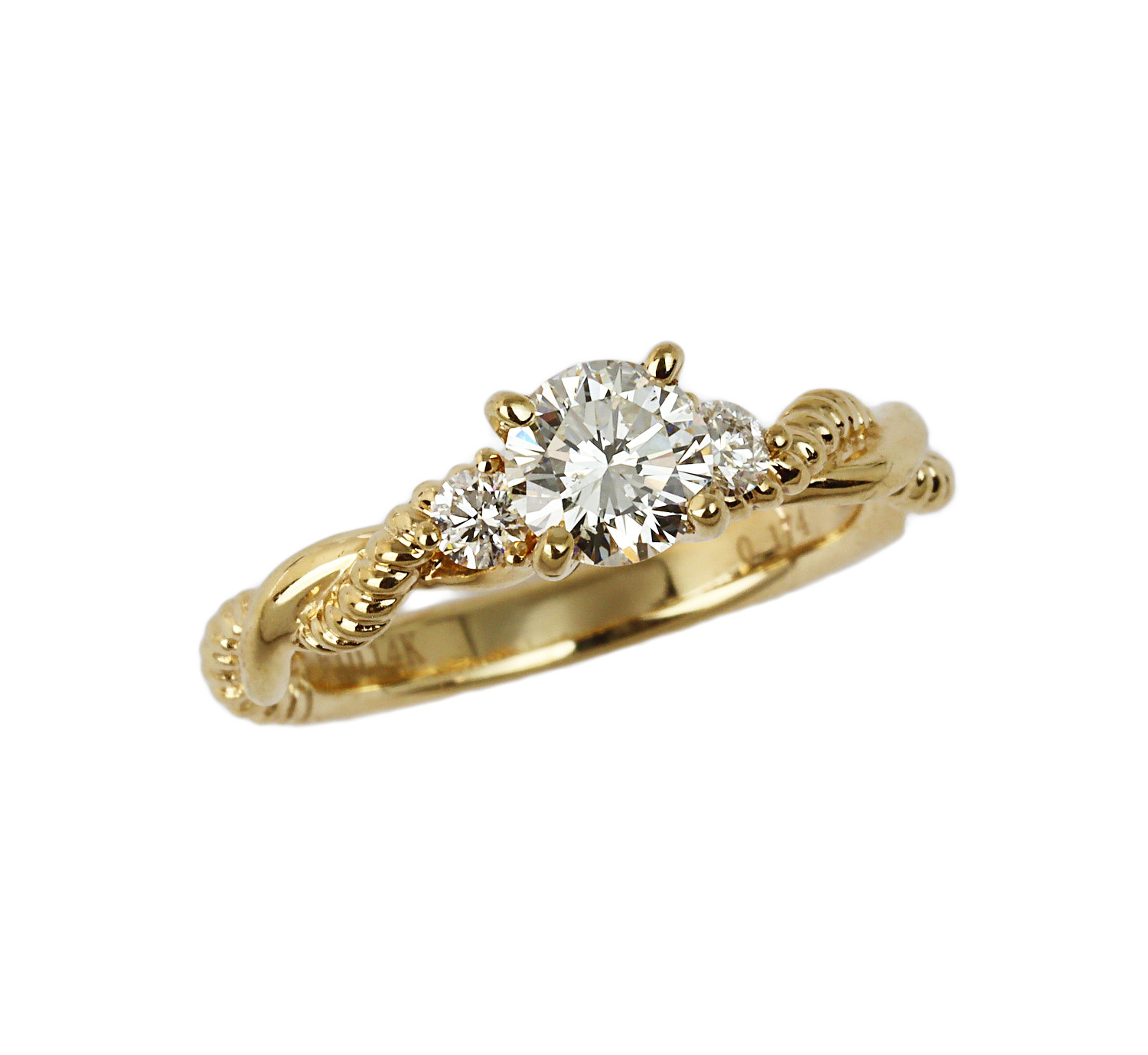 Featured image of this Women’s 14k Yellow Gold Diamond Bridal Ring EGL Cert