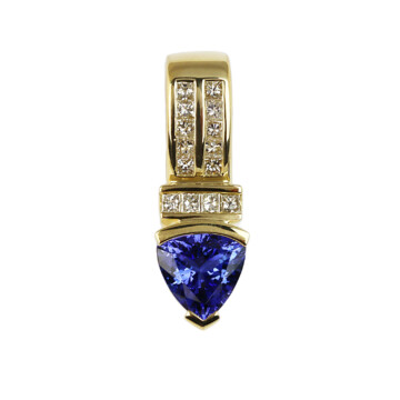 Featured image of this Women’s 18k Yellow Gold Diamond, Tanzanite Pendant