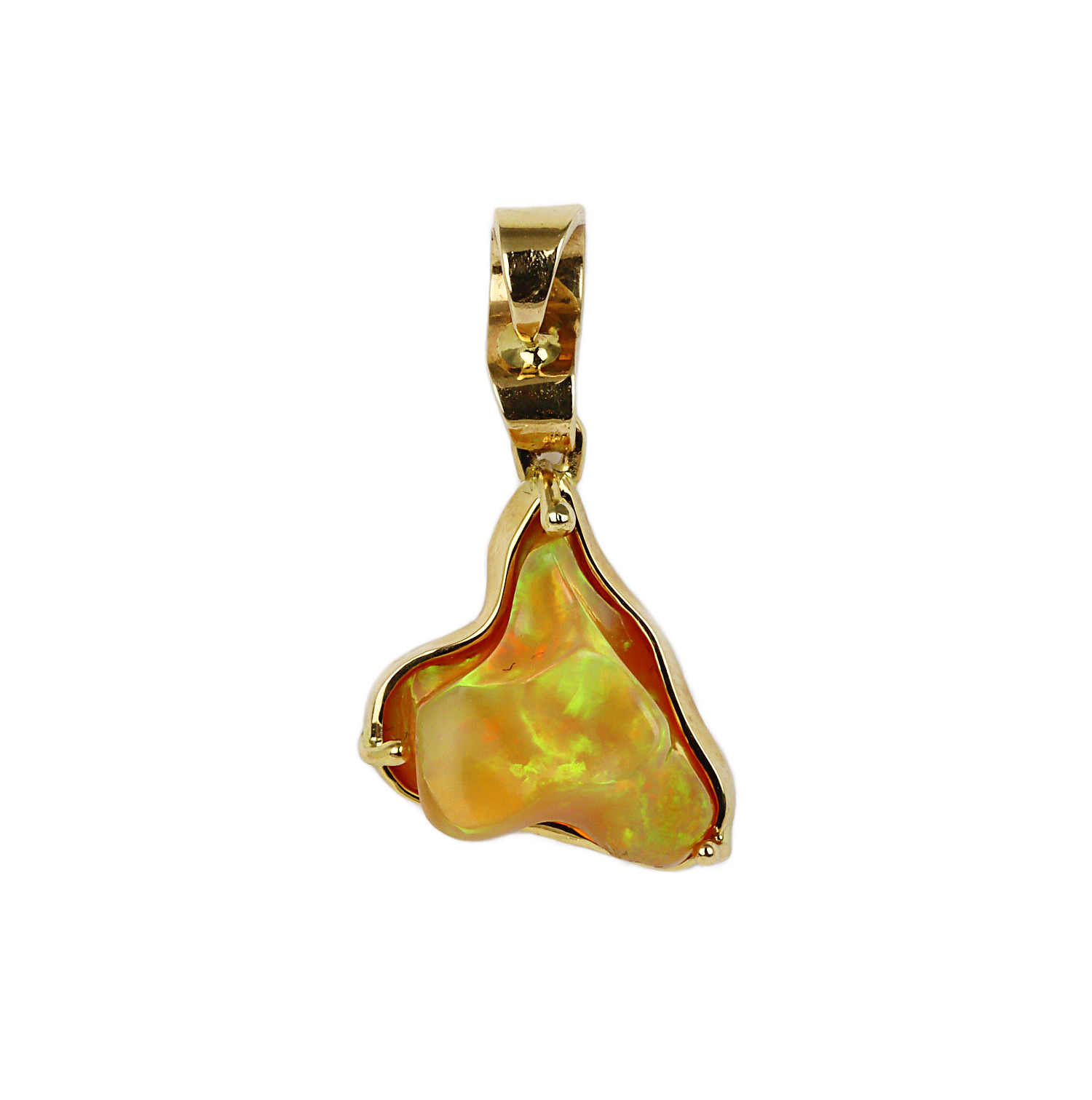 Featured image of this Women’s 14k Yellow Gold, Ethiopian Opal Pendant