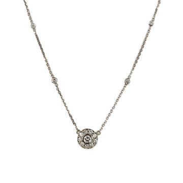 Featured image of this Women’s 14k White Gold Diamond Station Necklace