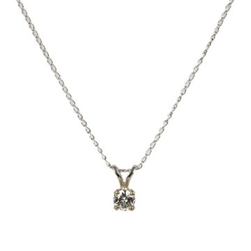 Featured image of this Women’s 14k White Gold Diamond Solitaire Necklace