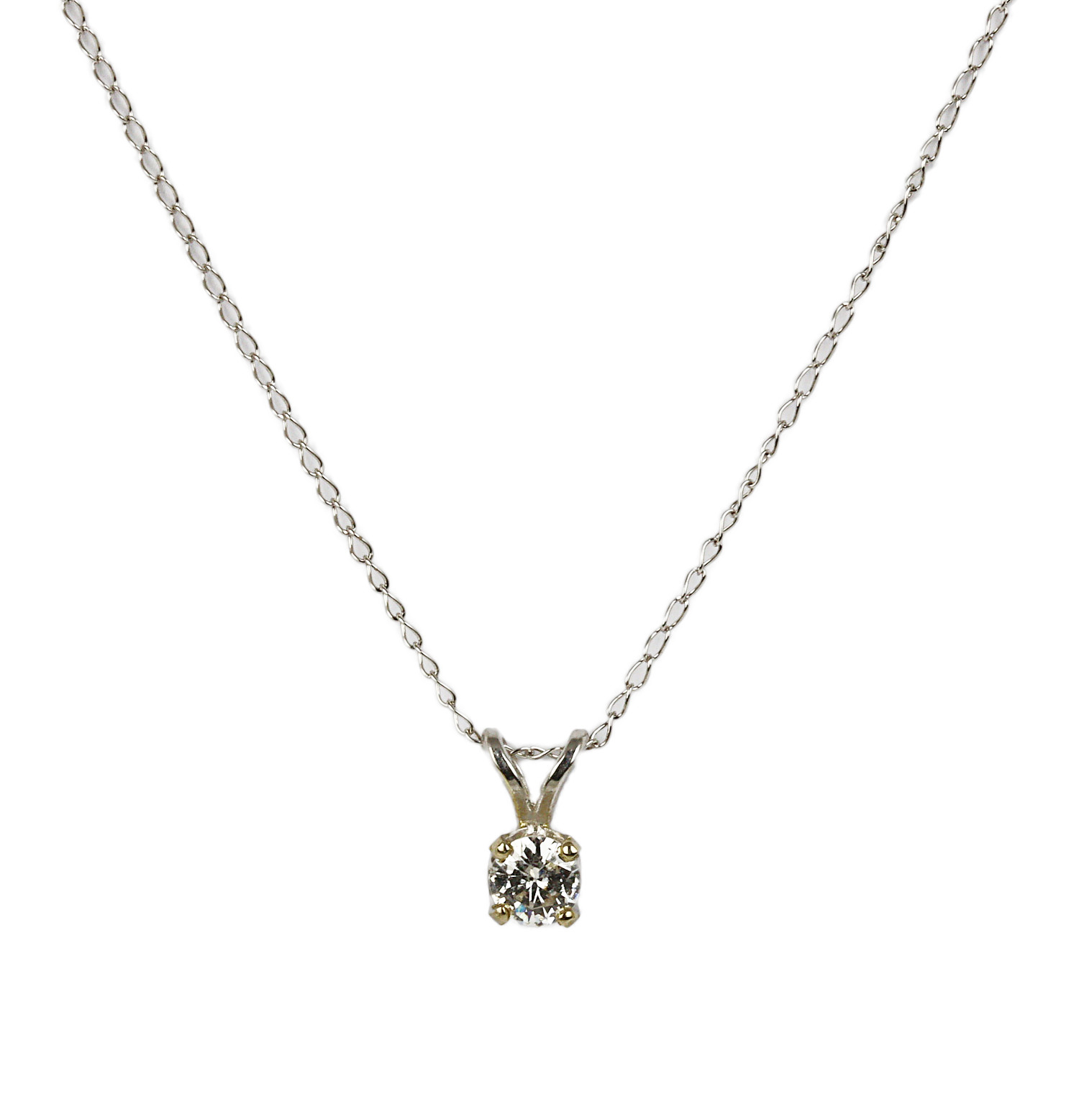Featured image of this Women’s 14k White Gold Diamond Solitaire Necklace