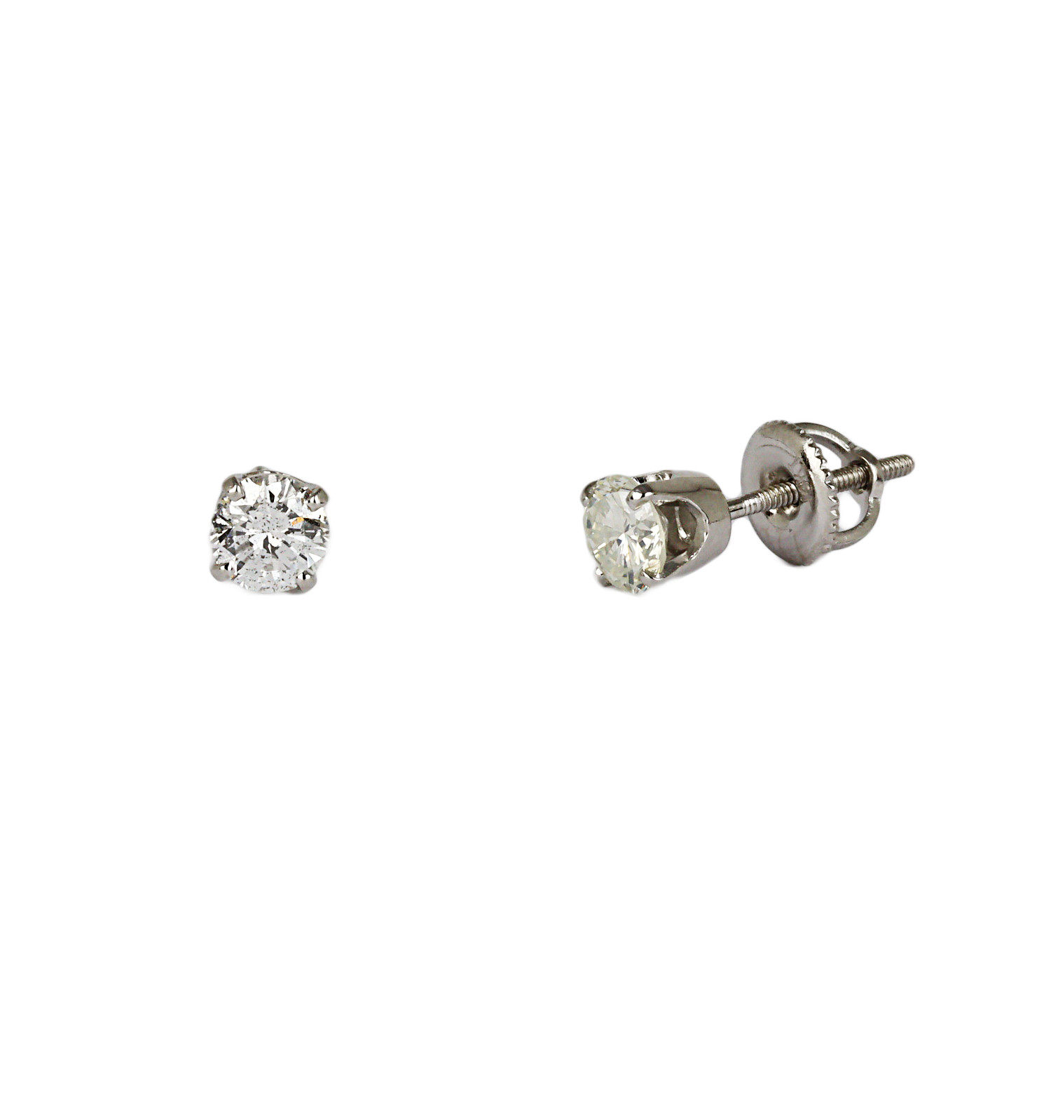 Gallery image of this Women’s 14k White Gold Diamond Stud Earrings