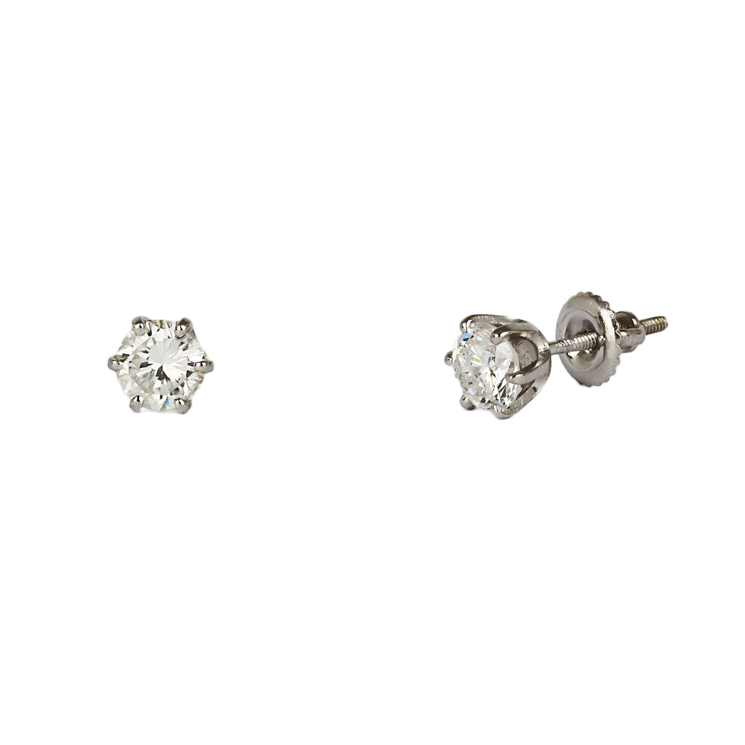 Gallery image of this Women’s 14k White Gold Diamond Stud Earrings