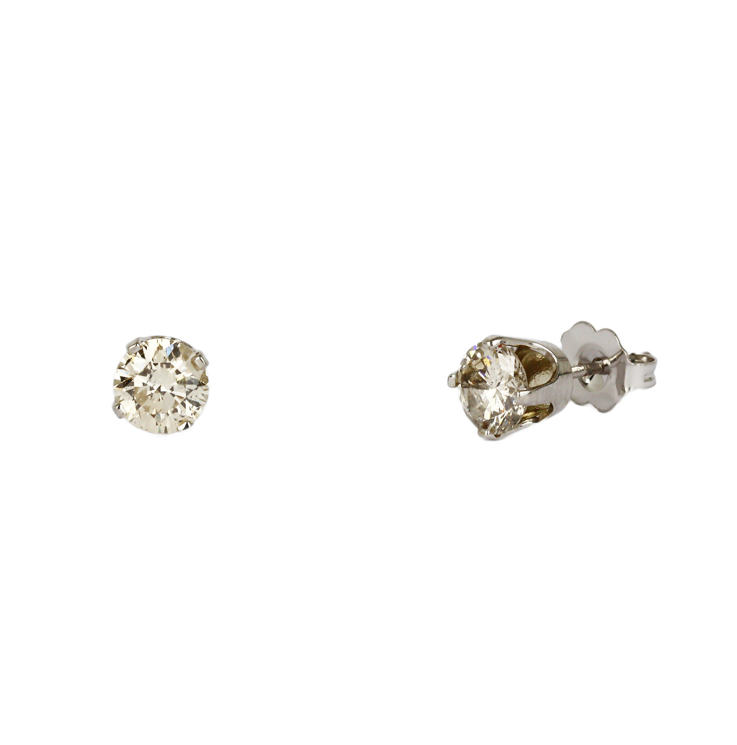 Gallery image of this Women’s 14k White Gold Diamond Stud Earrings
