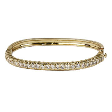 Featured image of this Women’s 14k Yellow Gold Diamond Bangle Bracelet