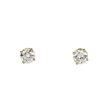 Featured image of this Women’s 14k Yellow Gold Diamond Stud Earrings EGL Cert