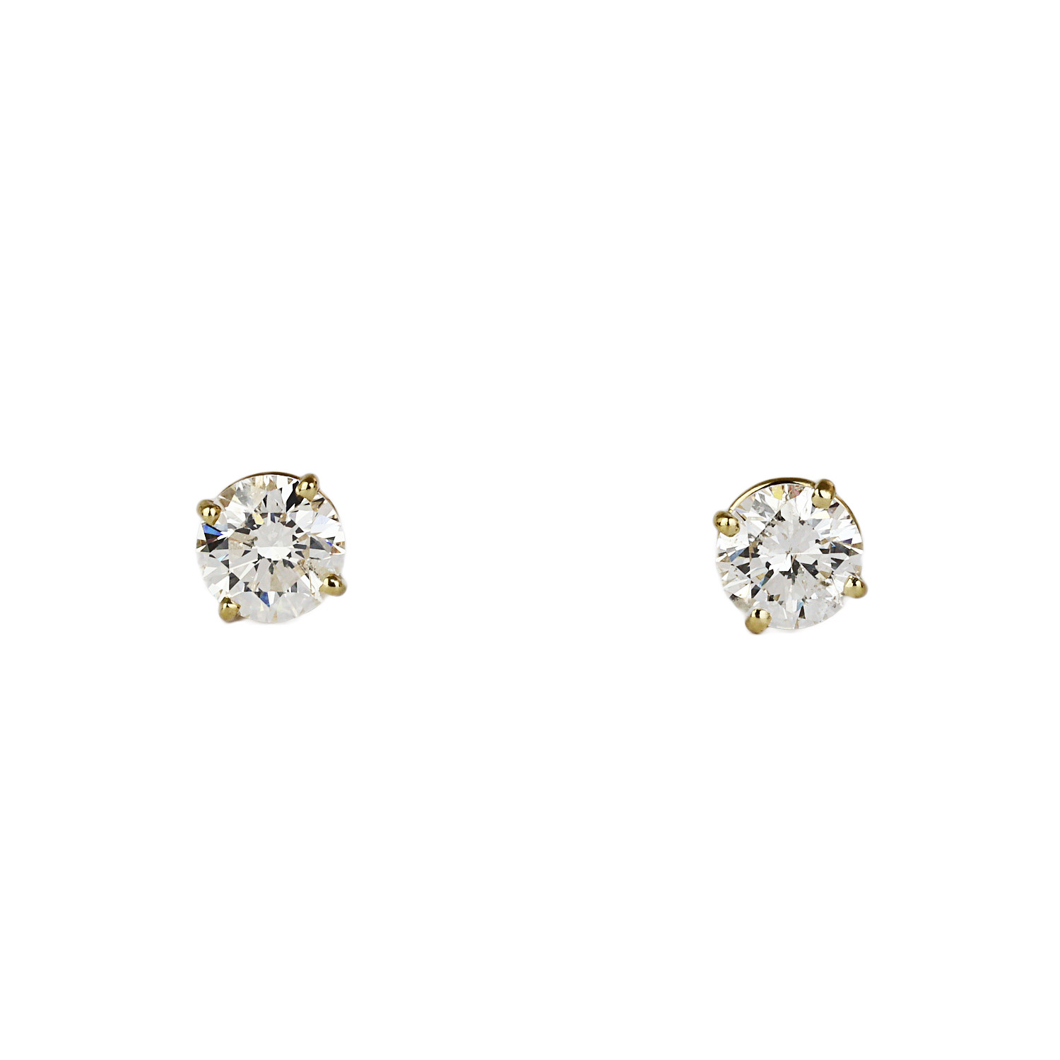 Featured image of this Women’s 14k Yellow Gold Diamond Stud Earrings EGL Cert