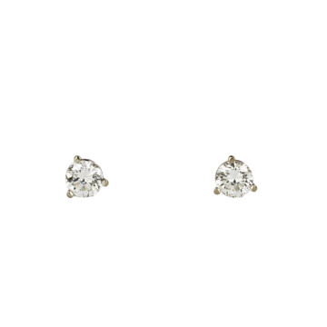 Featured image of this Women’s 14k White Gold Diamond Stud Earrings EGL Cert