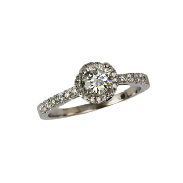 Featured image of this Women’s 14k White Gold Diamond Bridal Ring GIA Cert