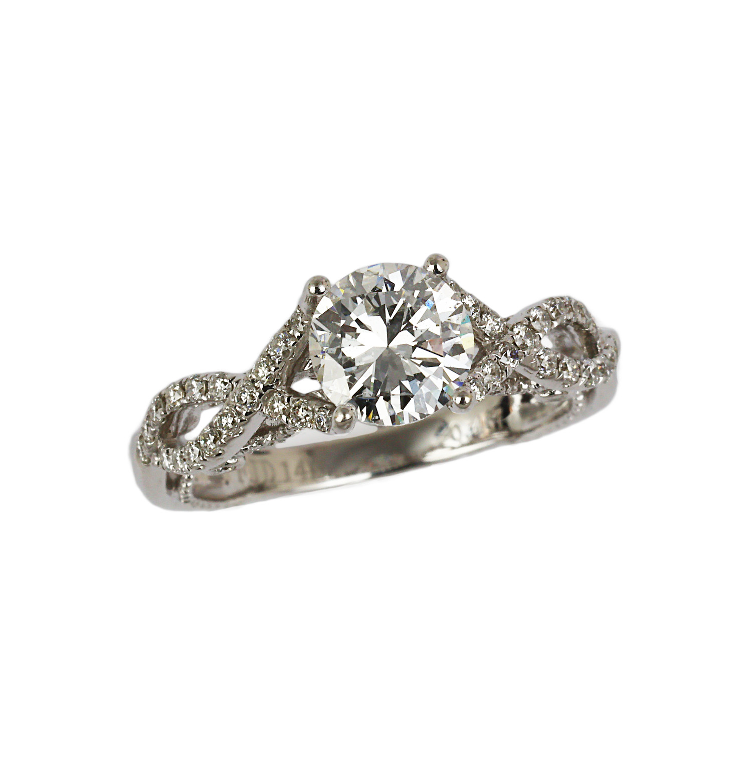 Featured image of this Women’s 14k White Gold Diamond Bridal Ring GIA Cert