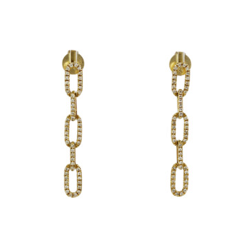 Featured image of this Women’s 14k Yellow Gold Diamond Dangle Earrings