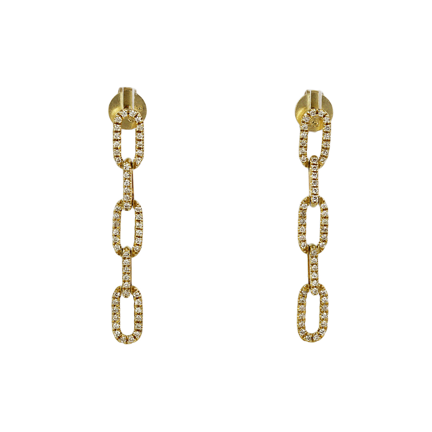 Featured image of this Women’s 14k Yellow Gold Diamond Dangle Earrings