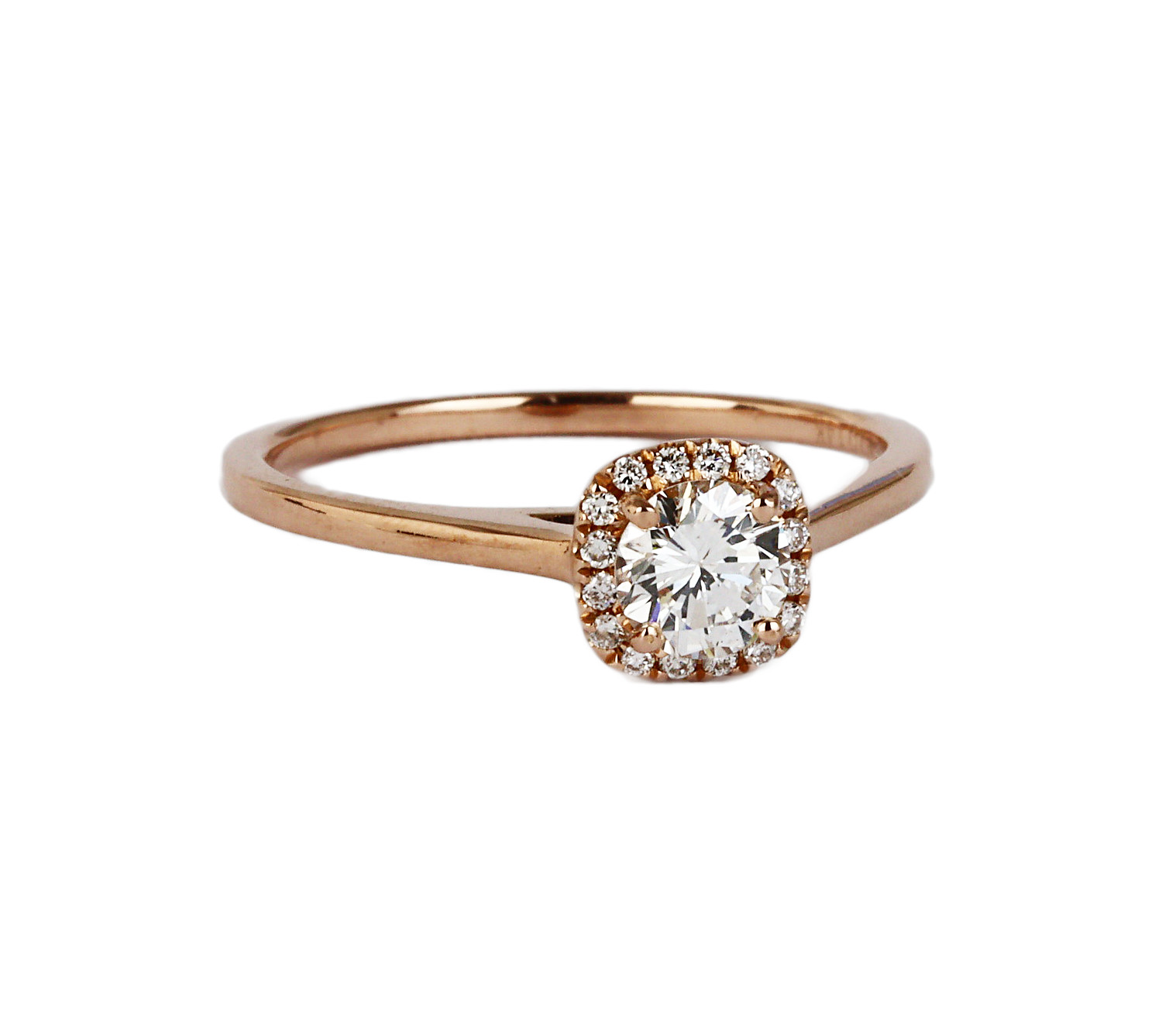 Gallery image of this Women’s 14k Rose Gold Diamond Bridal Ring