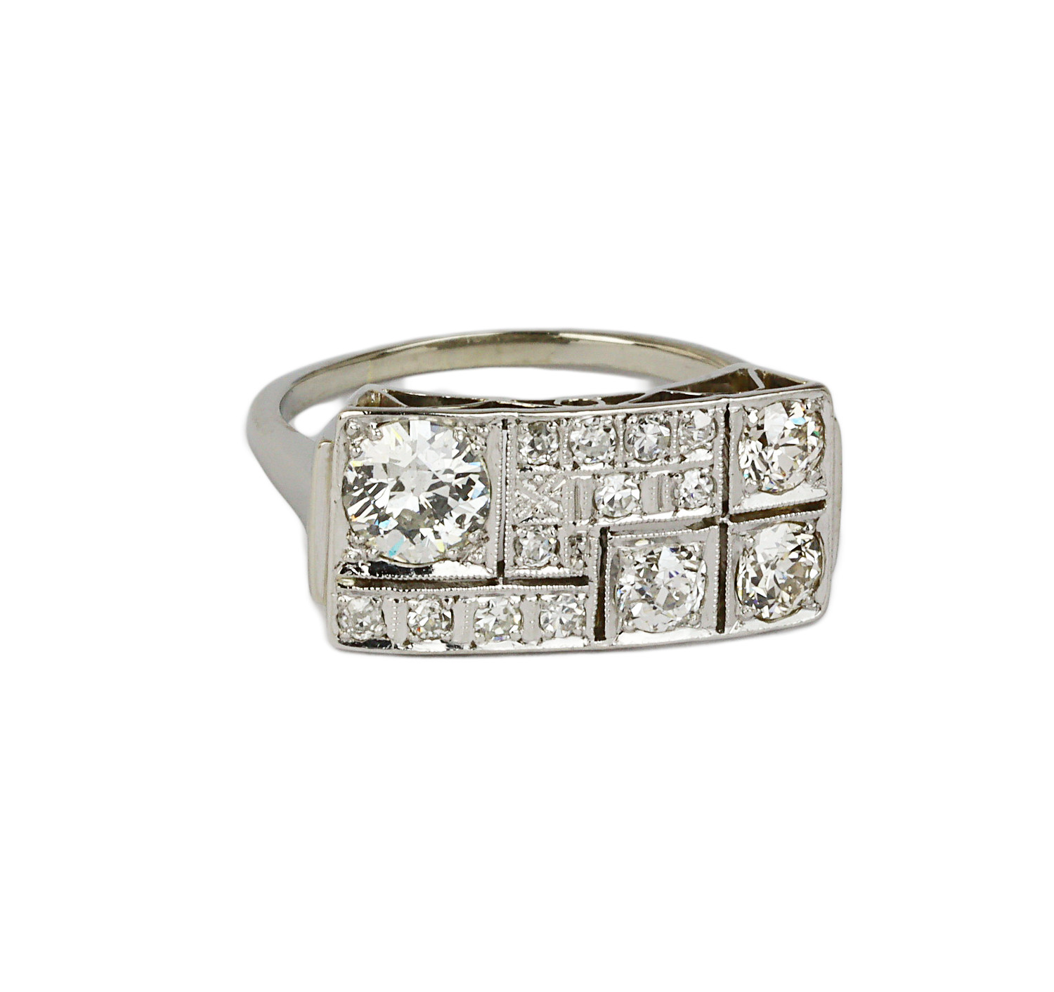 Gallery image of this Vintage Women’s 14k White Gold Diamond Ring
