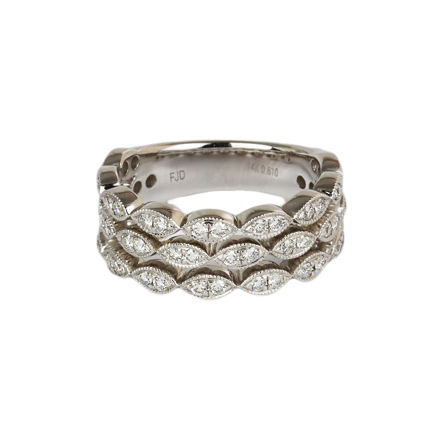 Gallery image of this Women’s 14k White Gold Diamond Ring