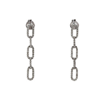 Featured image of this Women’s 14k White Gold Diamond Dangle Earrings