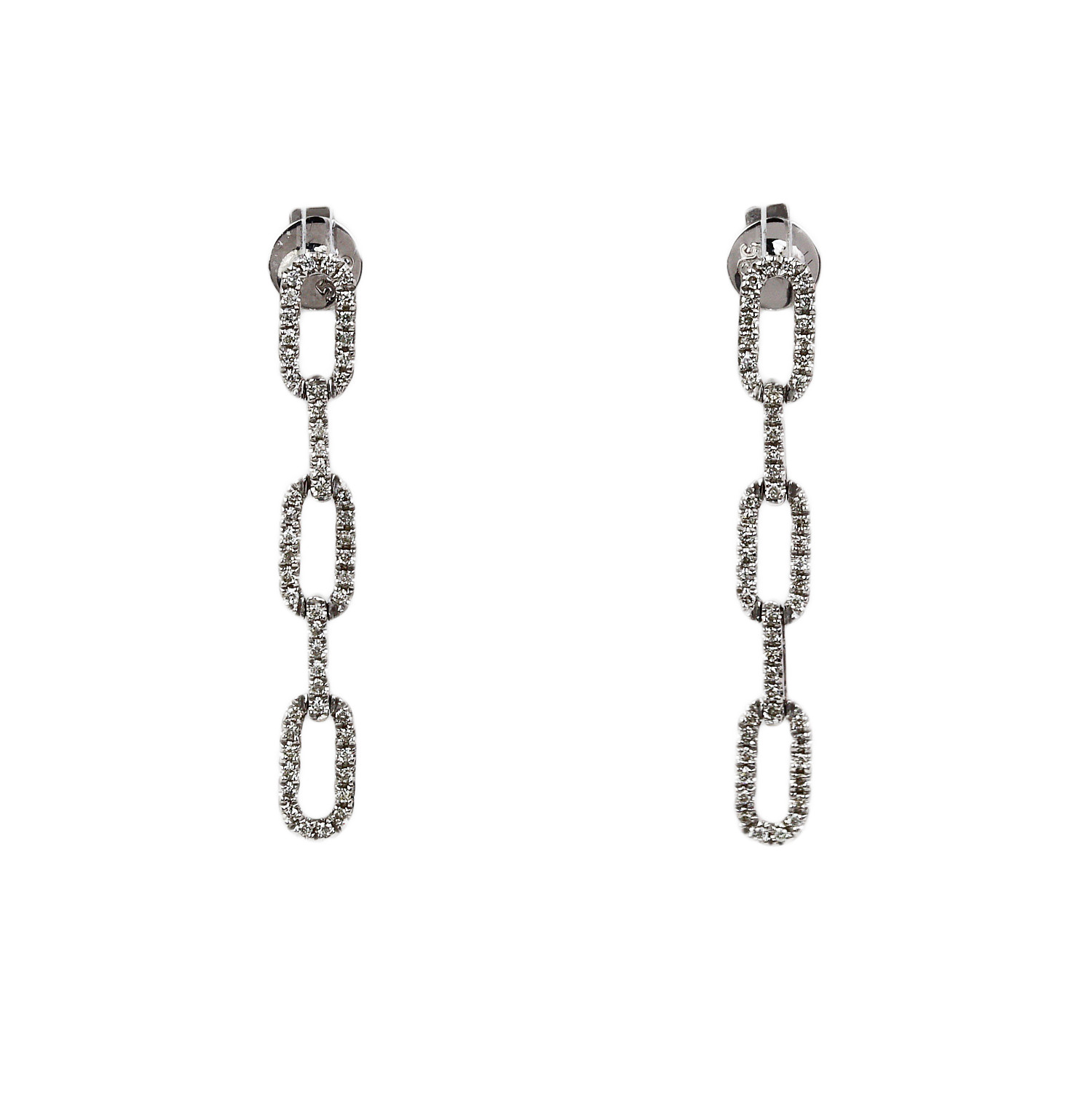 Featured image of this Women’s 14k White Gold Diamond Dangle Earrings