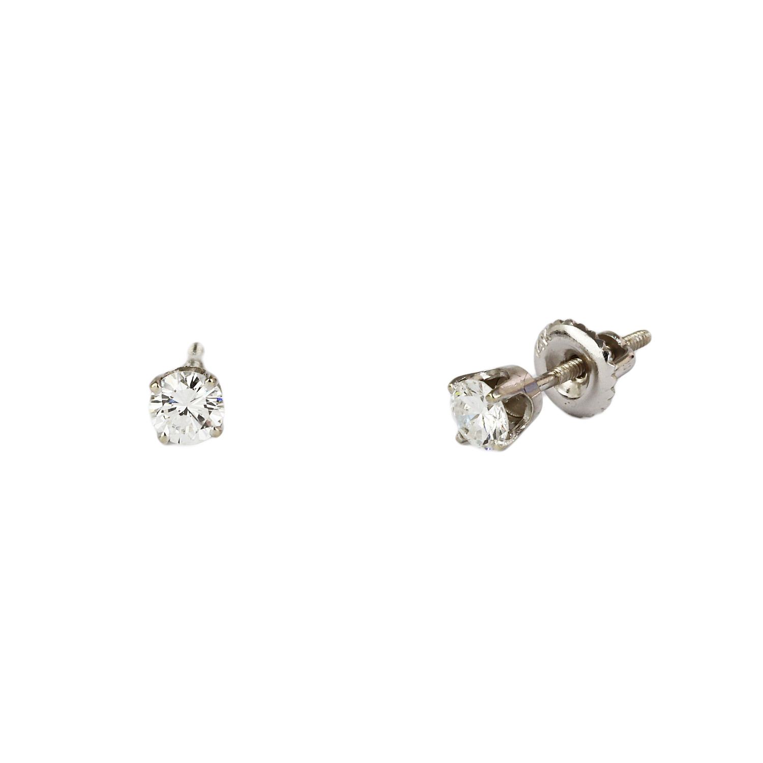 Gallery image of this Women’s 14k White Gold Diamond Stud Earrings