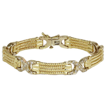 Featured image of this Women’s 14k Yellow Gold Diamond Bracelet