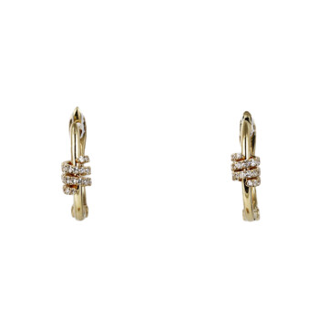 Featured image of this Women’s 14k Yellow Gold Diamond Hoop Earrings