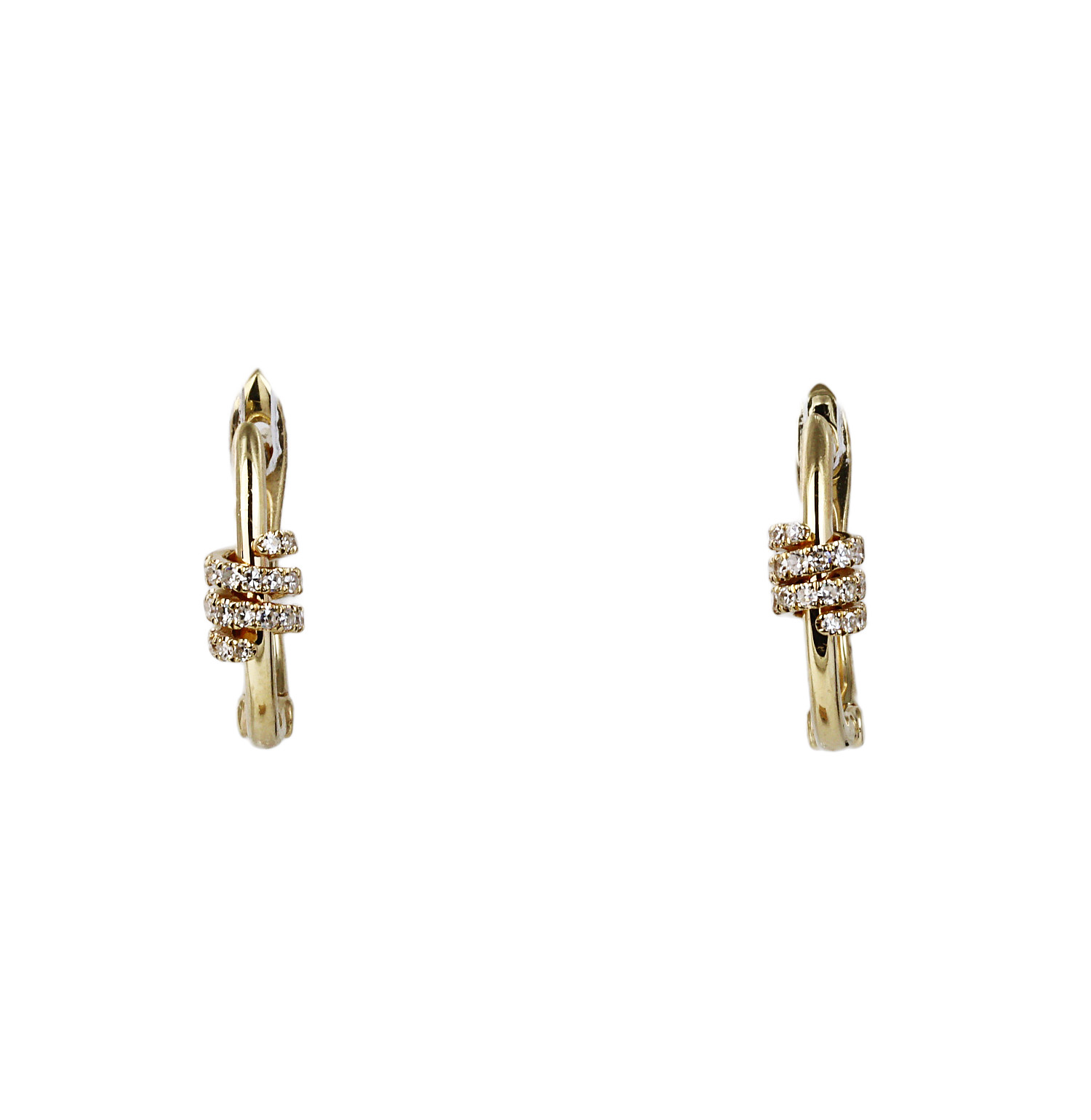 Featured image of this Women’s 14k Yellow Gold Diamond Hoop Earrings